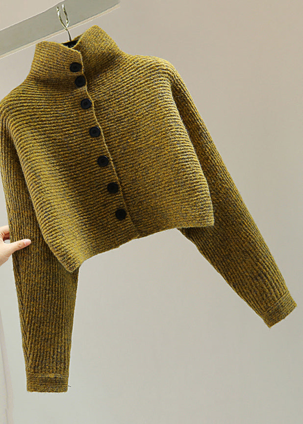 Kvinders Strikket Sweater med Rullekrave og Batwing Ærmer