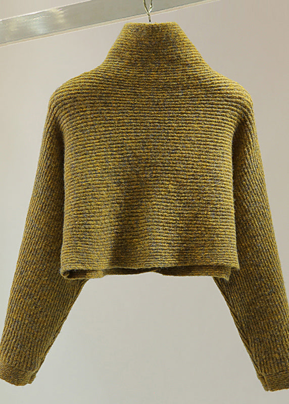 Kvinders Strikket Sweater med Rullekrave og Batwing Ærmer