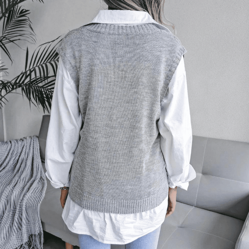 Kvinders Strikket V-hals Cardigan