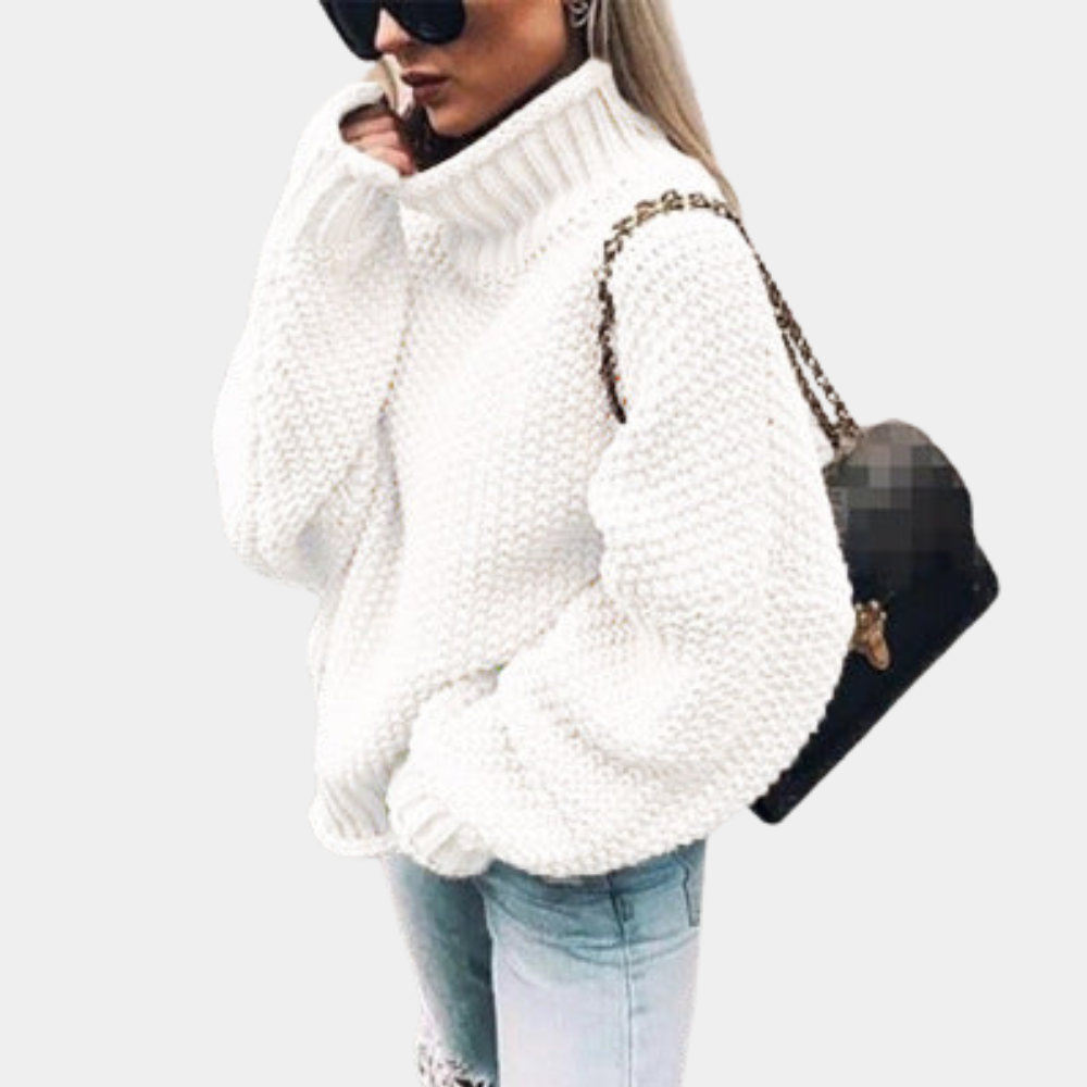 Kvinders Sweater i Tykt Design