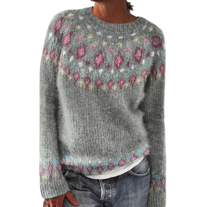 Kvinders Sweater med Mønster og Struktur