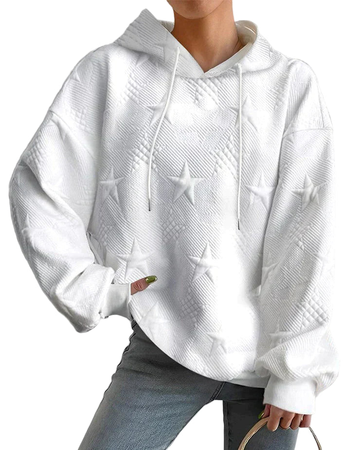 Kvinders Sweatshirt Moderne Stil Ribbet Design