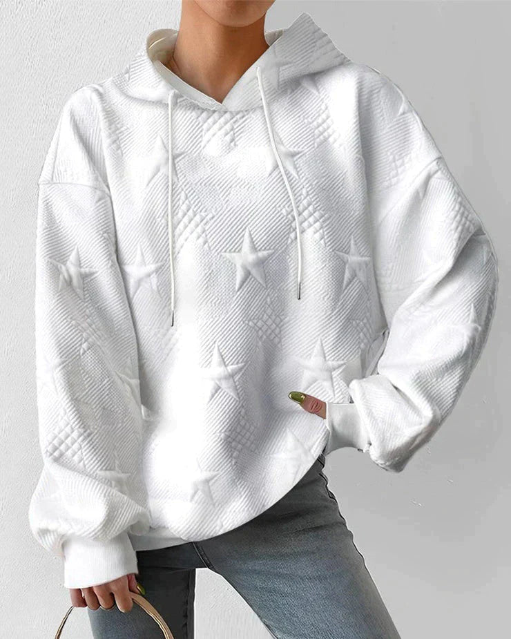 Kvinders Sweatshirt Moderne Stil Ribbet Design