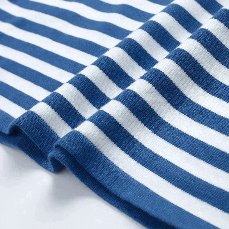 Kvinders T-shirt med Striber til Efteråret