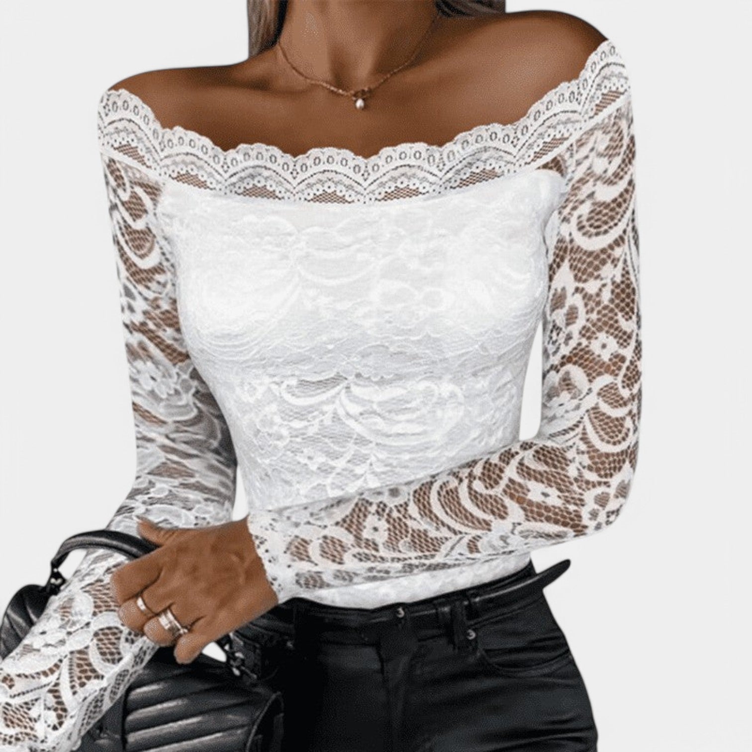 Kvinders Top i Blonde med Bare Skuldre