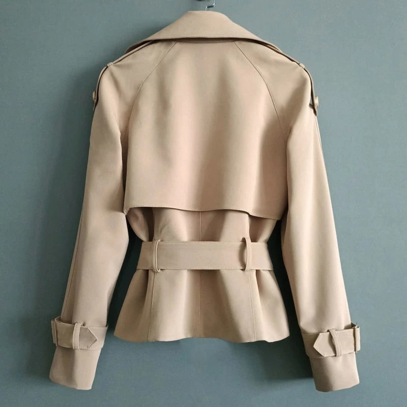 Kvinders Trench Coat Vintage Stil Håndlavet