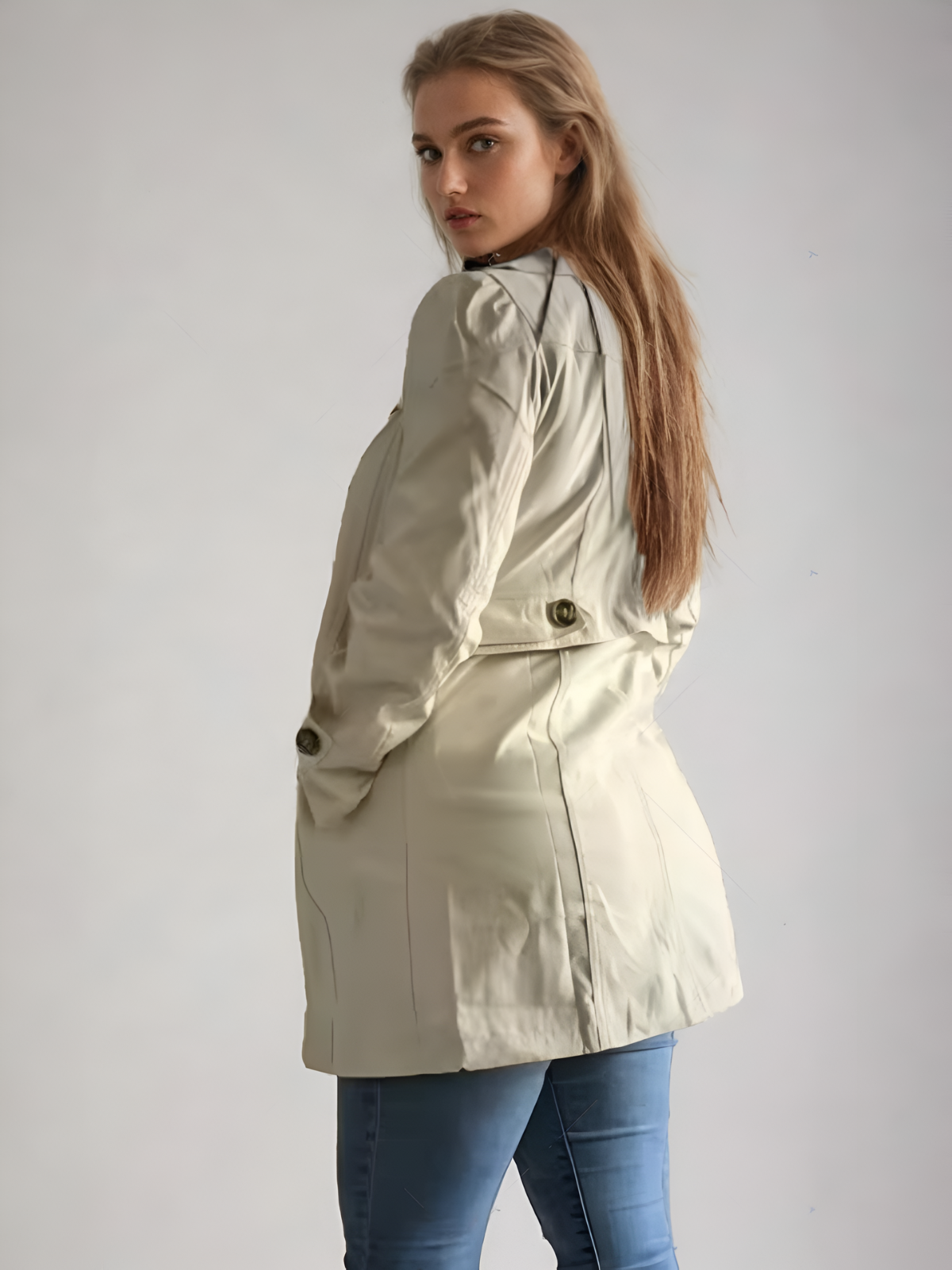 Kvinders Trenchcoat Med Getailled Pasform