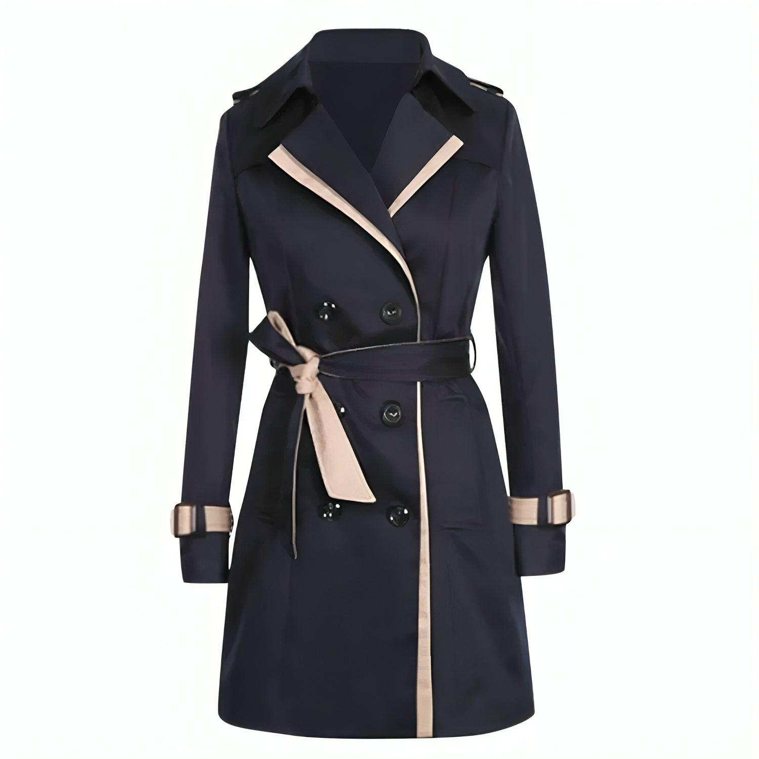 Kvinders Trenchcoat med Taljebælte Tidløs Stil