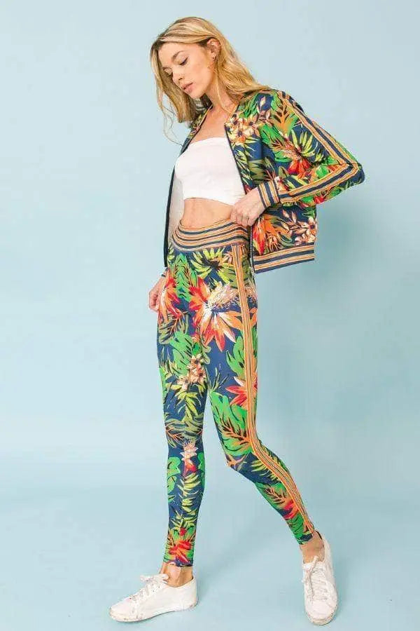 Kvinders Tropical Vibe Tracksuit Cable Knit Sæt