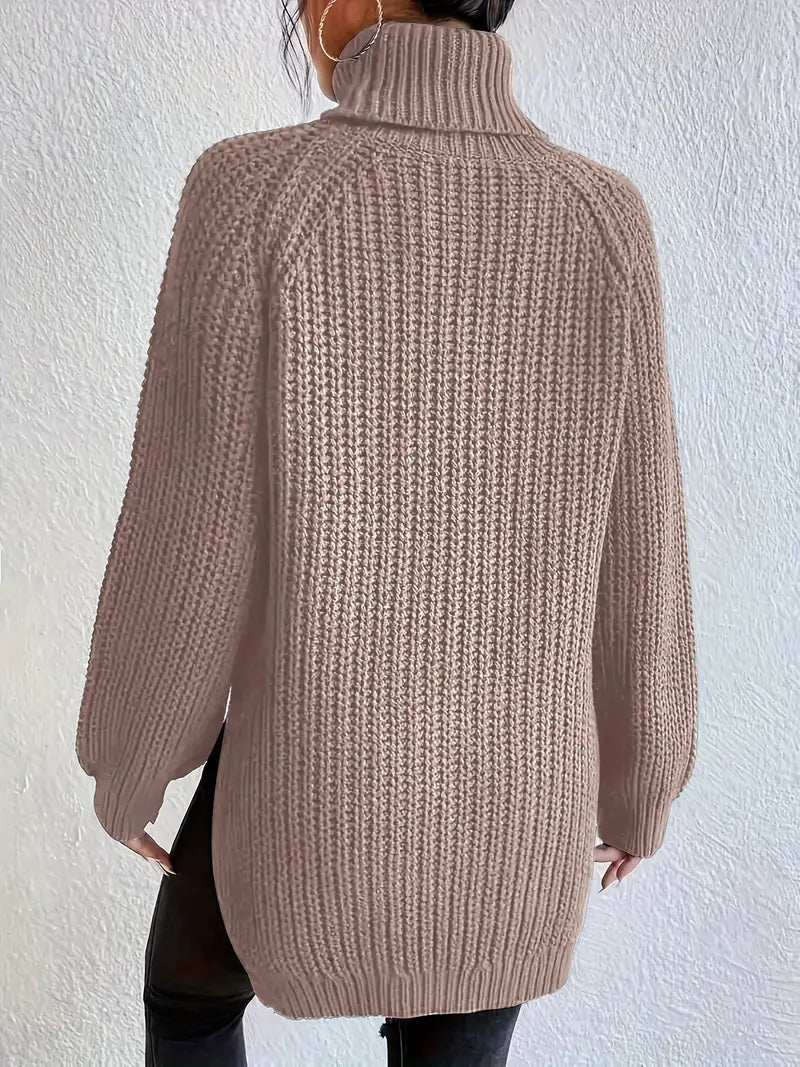 Kvinders Turtleneck Strik i Bomuld