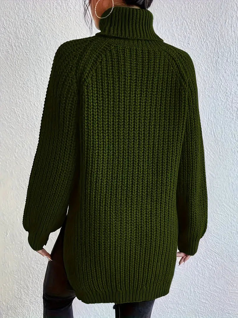 Kvinders Turtleneck Strik i Bomuld