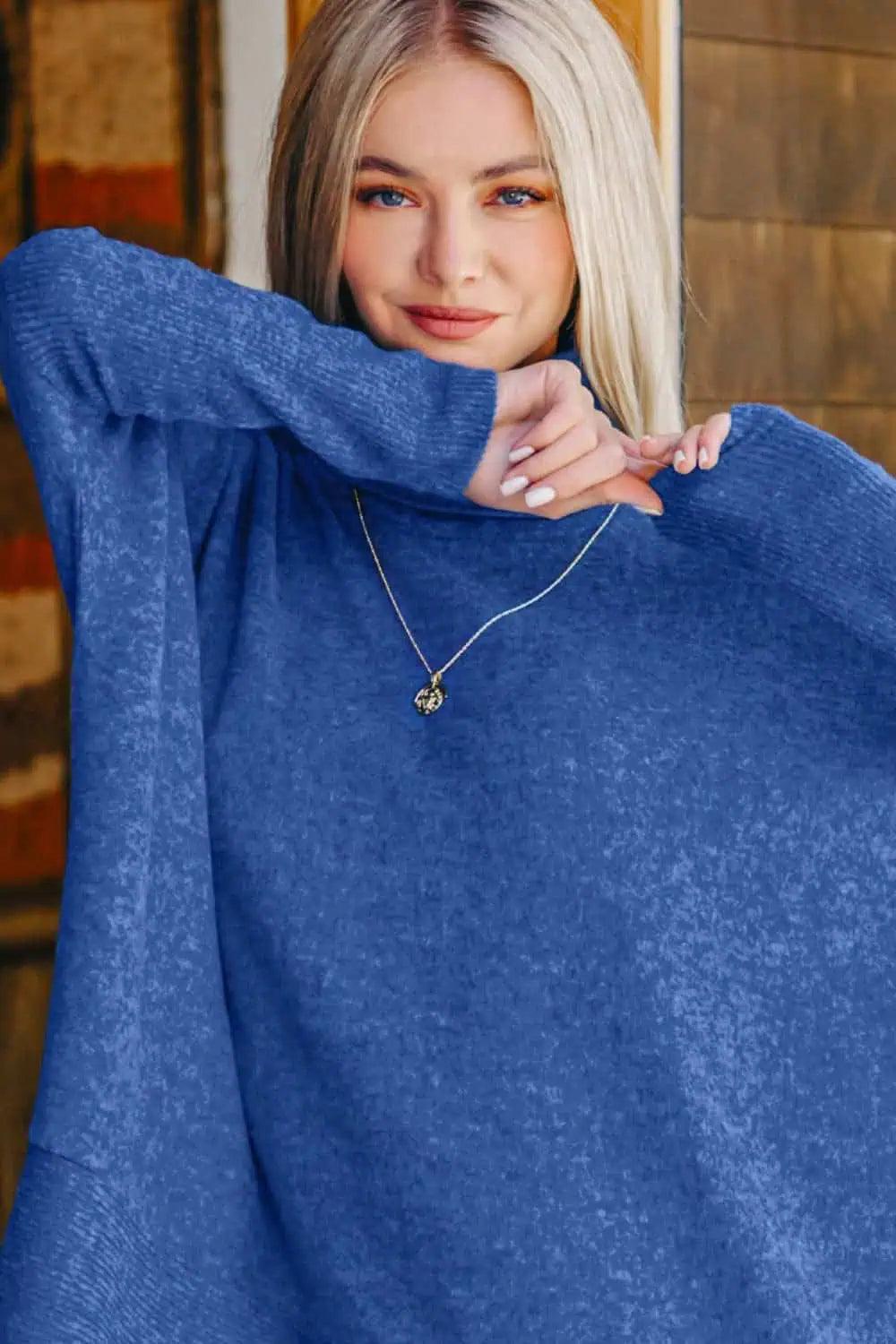 Kvinders Turtleneck Sweater Melange Hacci
