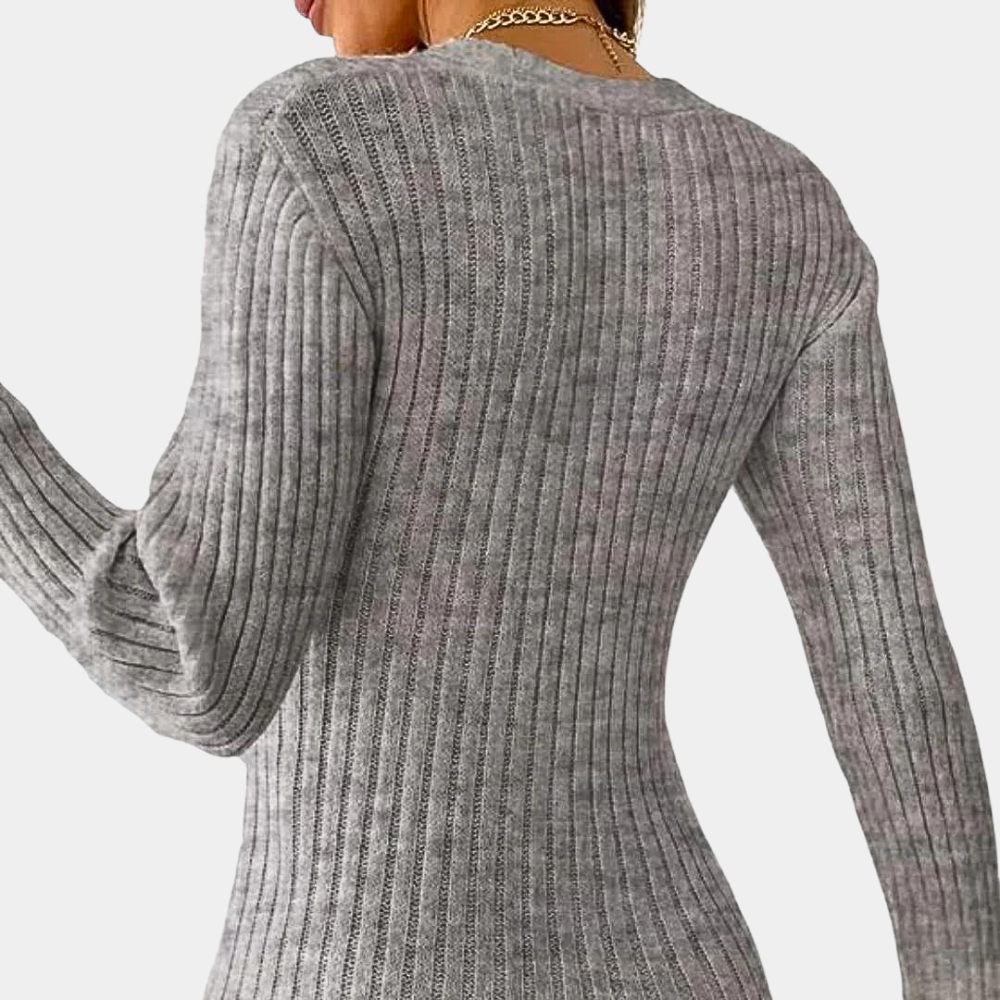 Kvinders V-hals Sweater Trendy Stil
