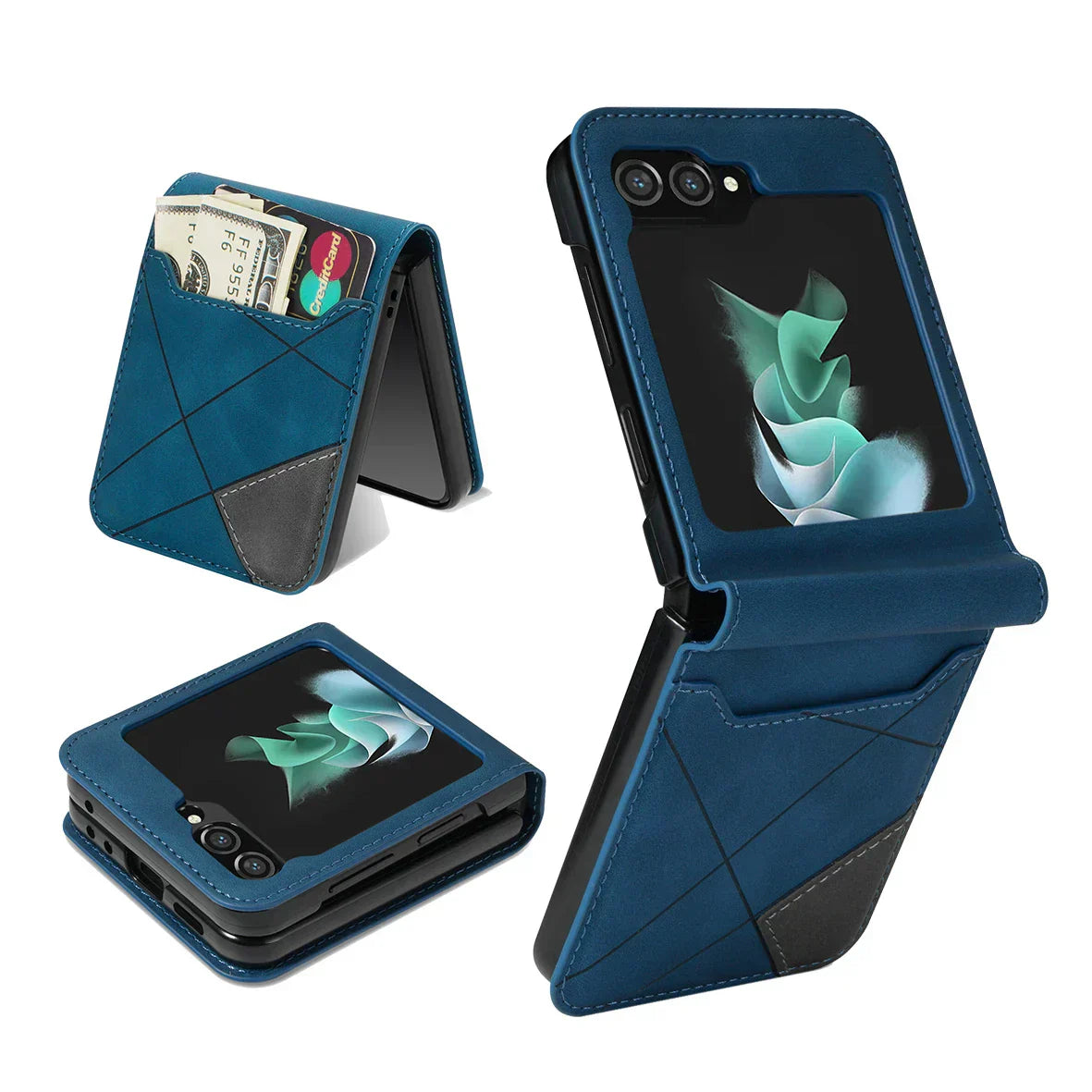 Læderpung Etui til Samsung Galaxy 3,4,5,6 Z Flip