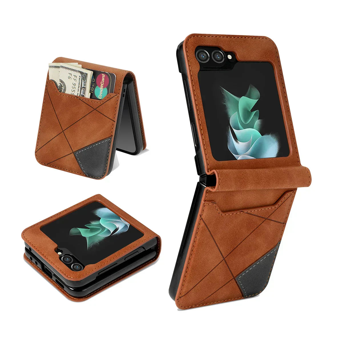 Læderpung Etui til Samsung Galaxy 3,4,5,6 Z Flip