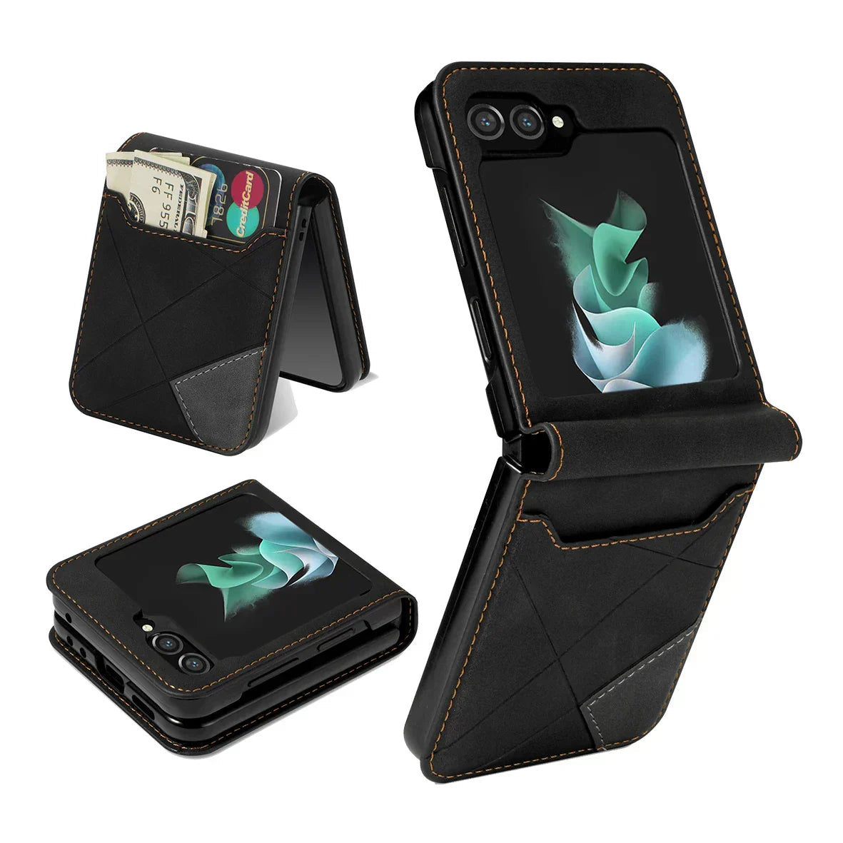 Læderpung Etui til Samsung Galaxy 3,4,5,6 Z Flip
