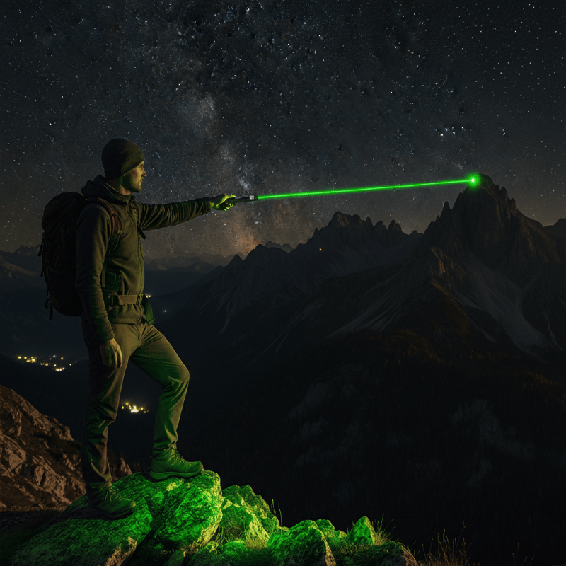 Laserpointer med Justerbar Fokus til Præsentationer og Stjernekiggeri