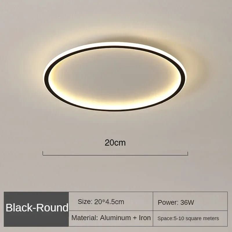 Loftslampe Rund Minimalistisk Til Stue Og Soveværelse