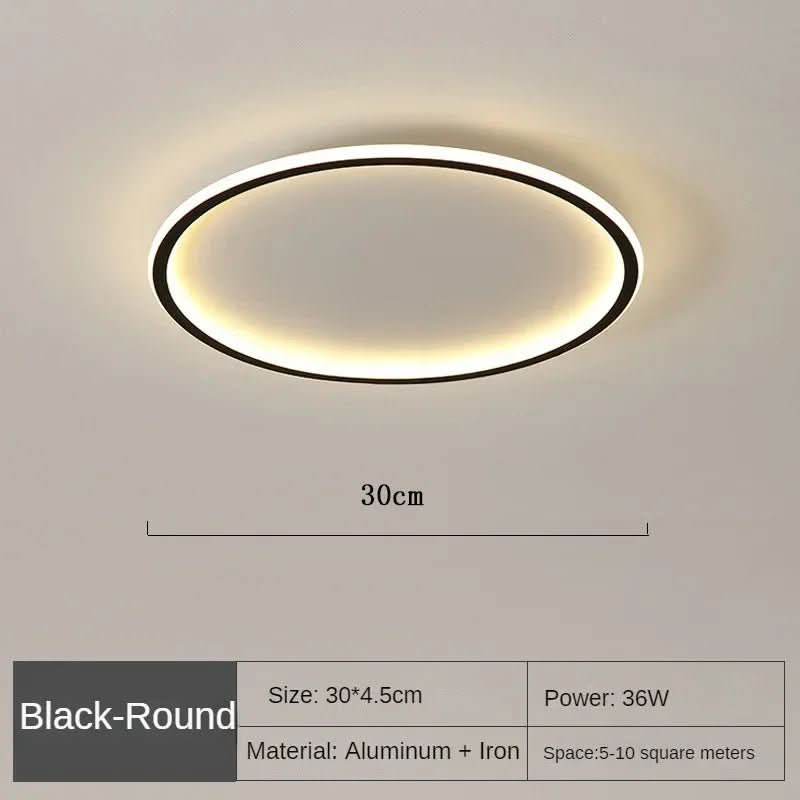 Loftslampe Rund Minimalistisk Til Stue Og Soveværelse