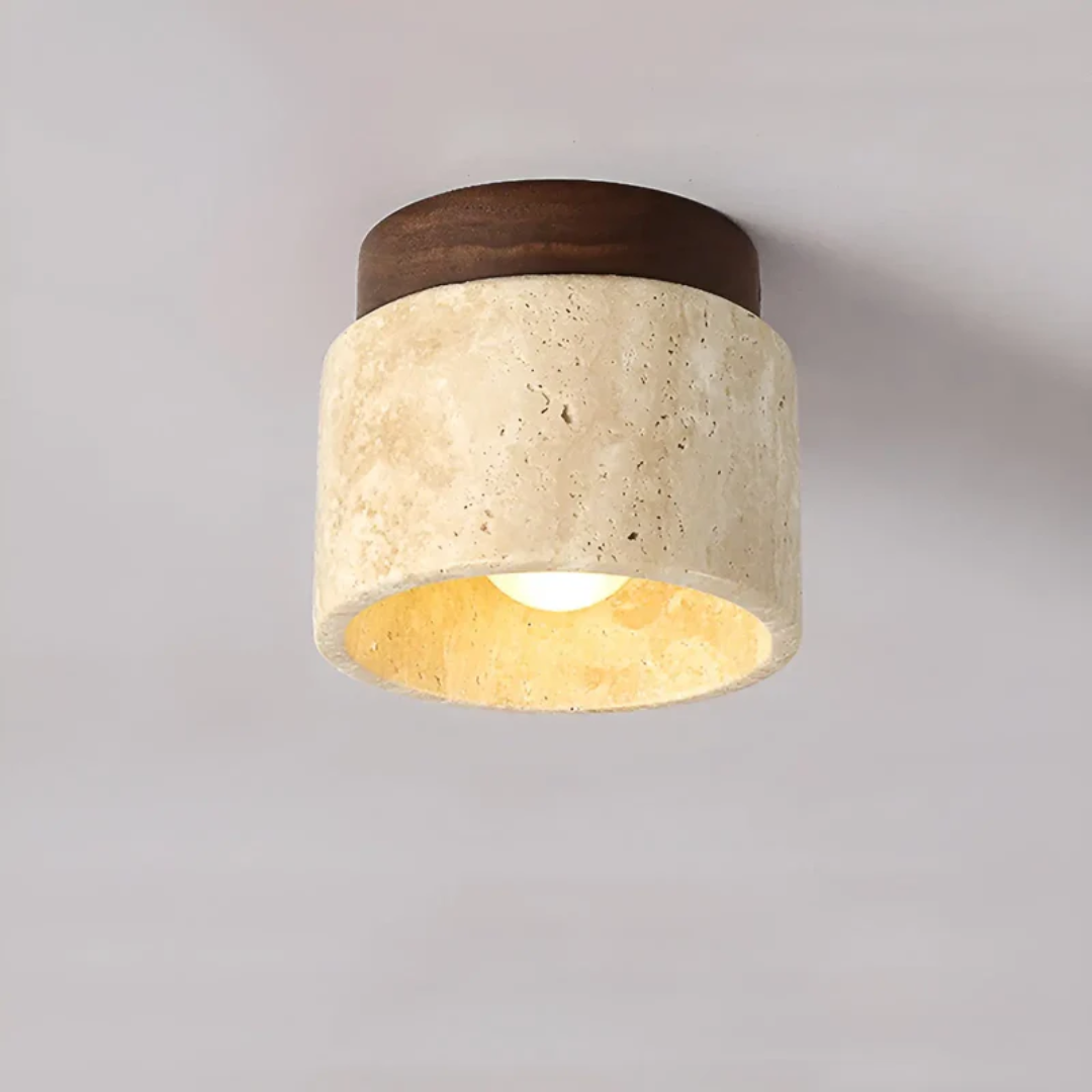 Loftslampe i japansk stil med rustik charme