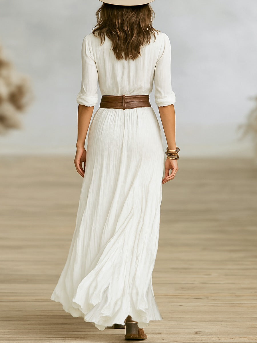 Soléane - Elegant Plisseret Kjole