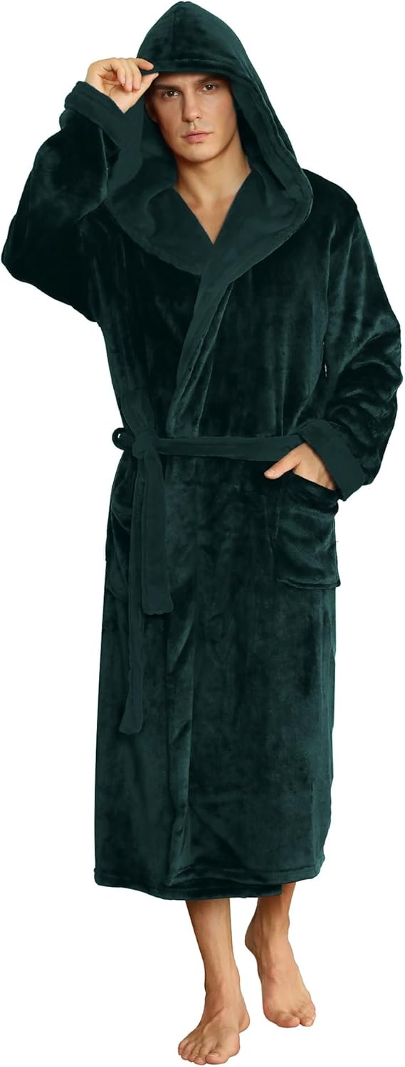 Herre Badekåbe Med Hætte - Komfortabel Og Stilfuld Fleece Design