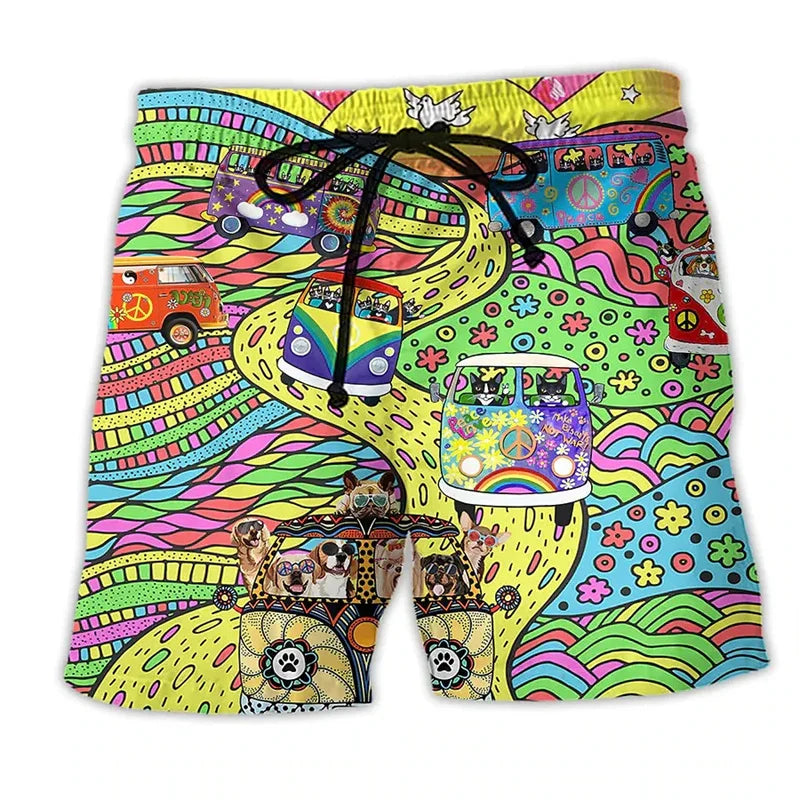 Mænds Badeshorts med Graffiti Design