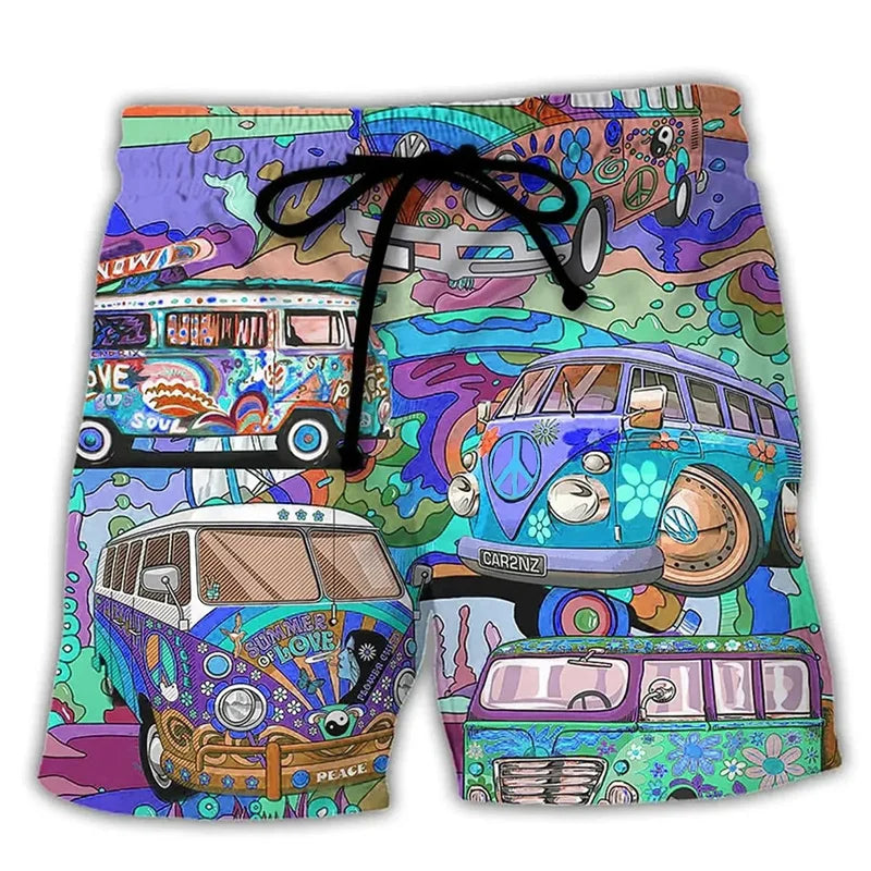 Mænds Badeshorts med Graffiti Design