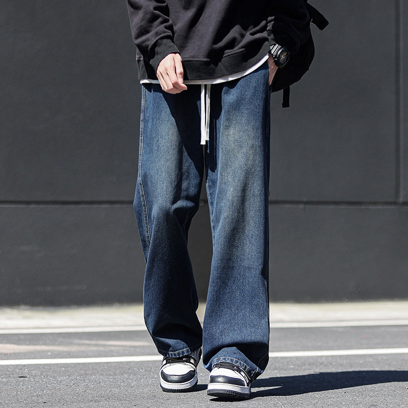 Herre Baggy Jeans med Brede Ben