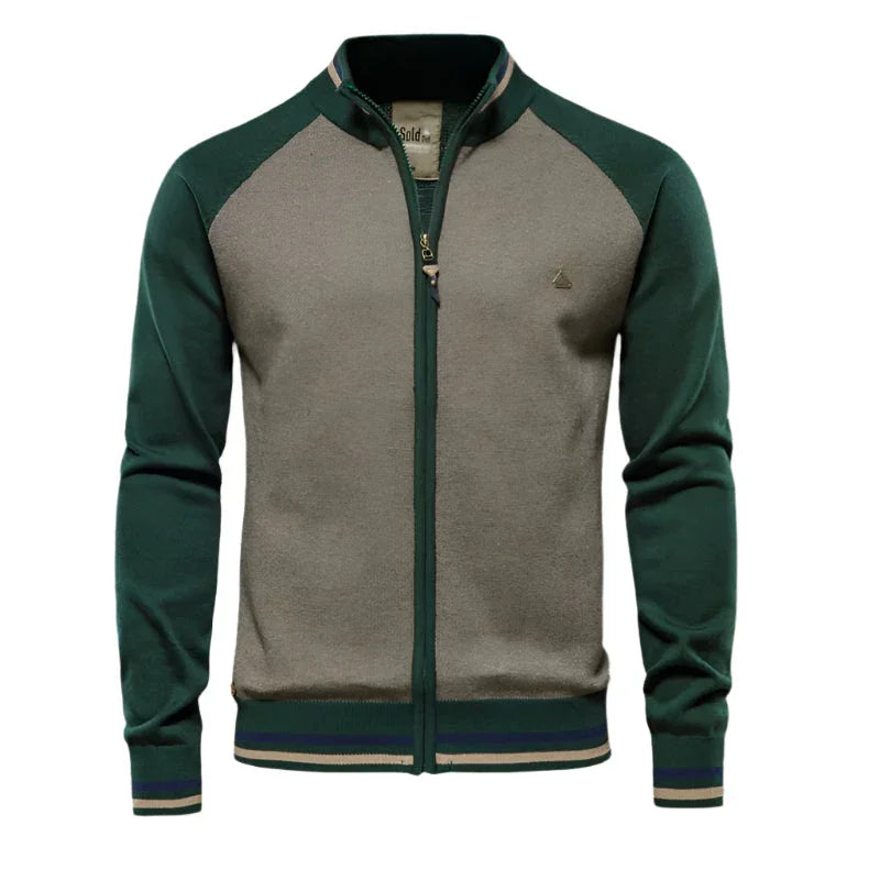 Herre Cardigan Med Lynlås Casual Stil