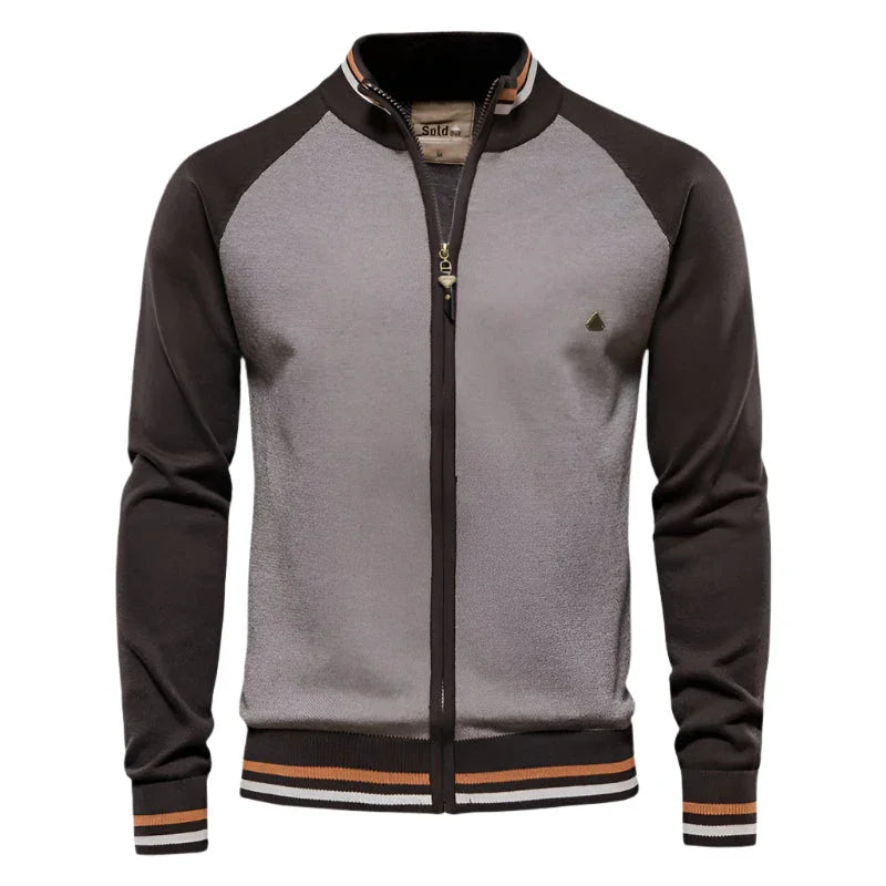 Herre Cardigan Med Lynlås Casual Stil