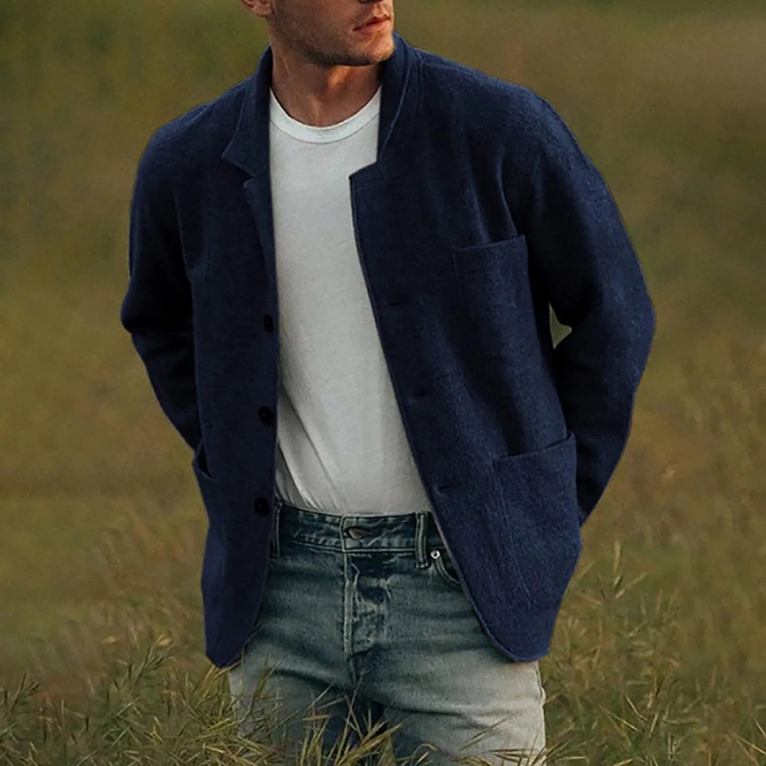Herre Casual Blazer Smart Stil