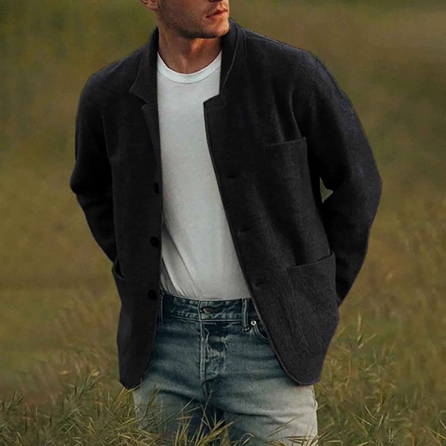 Herre Casual Blazer Smart Stil