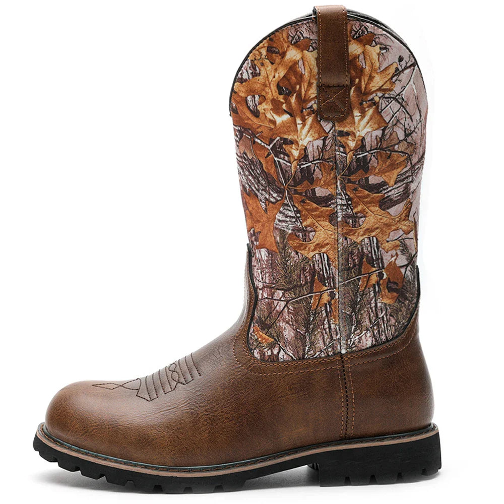 Herre Cowboy Støvler Læder Western Stil Letvægts Anti-Slip
