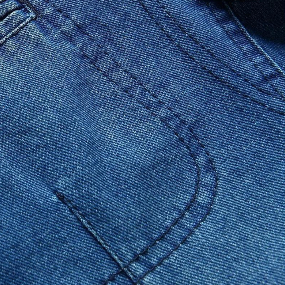 Herre Denim Blazer Afslappet Stil