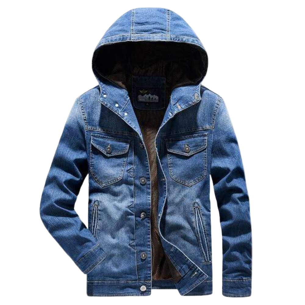 Herre Denim Jakke Casual Stil
