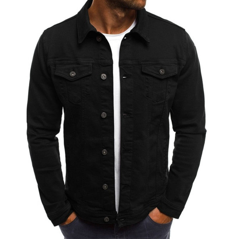 Herre Denim Jakke Regular Fit Button-Up