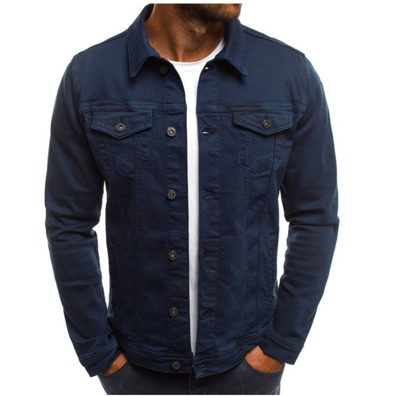 Herre Denim Jakke Regular Fit Button-Up