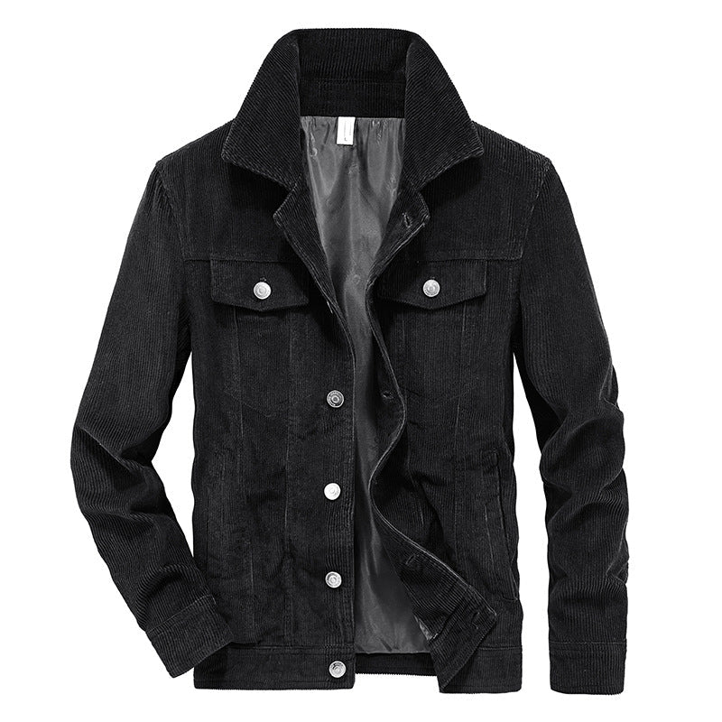 Herre Fløjlsjakke Casual Stil Moderne