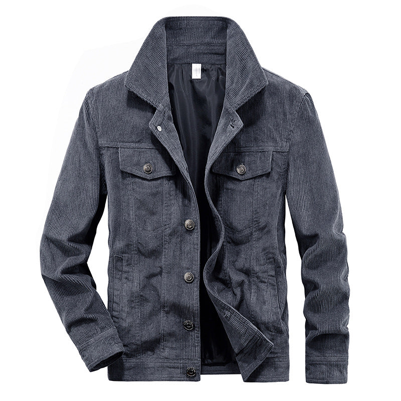 Herre Fløjlsjakke Casual Stil Moderne