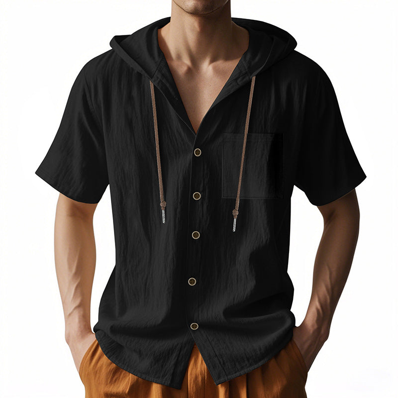 Herre Hættetrøje Button-Up Casual