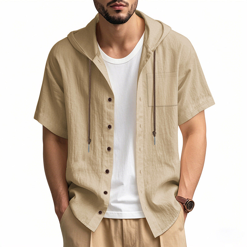 Herre Hættetrøje Button-Up Casual
