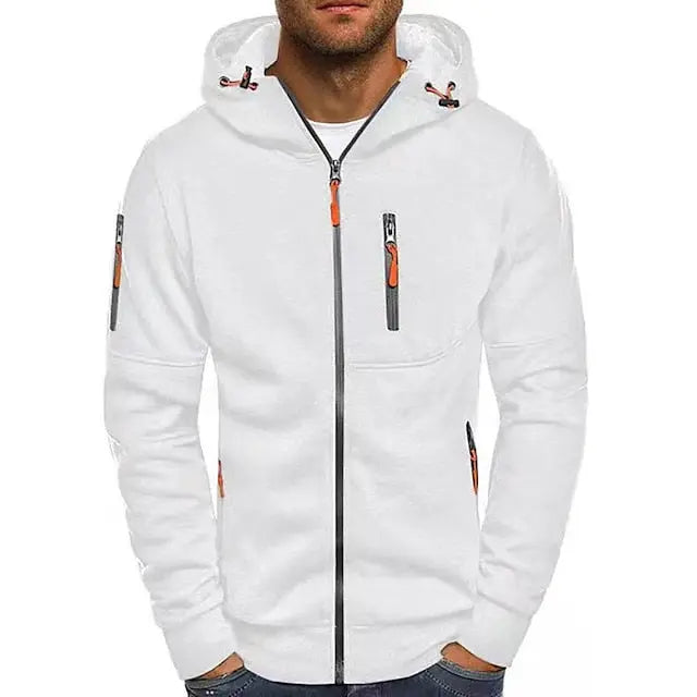 Herre Hoodie med Justerbar Hætte og Kangaroo-lomme