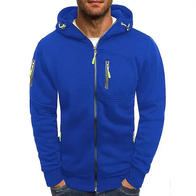 Herre Hoodie med Justerbar Hætte og Kangaroo-lomme