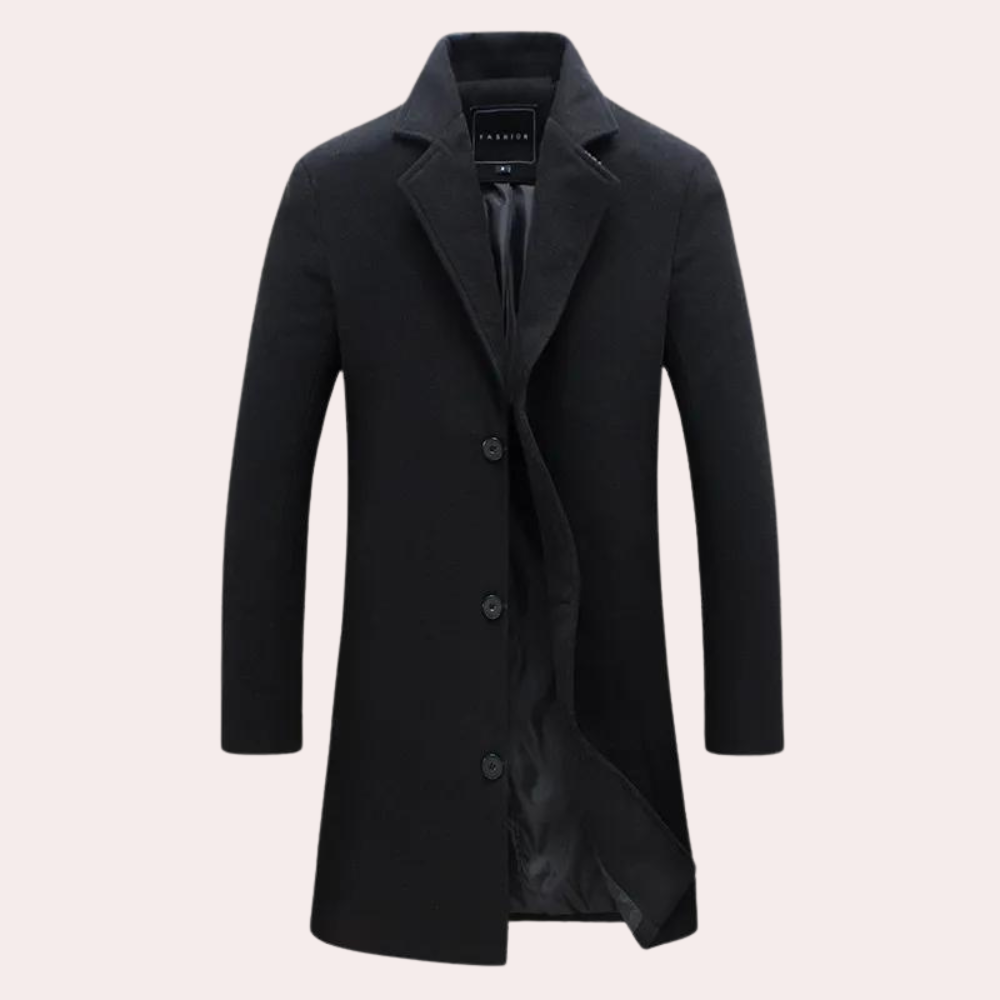 Herre Lang Frakke Moderne Stil