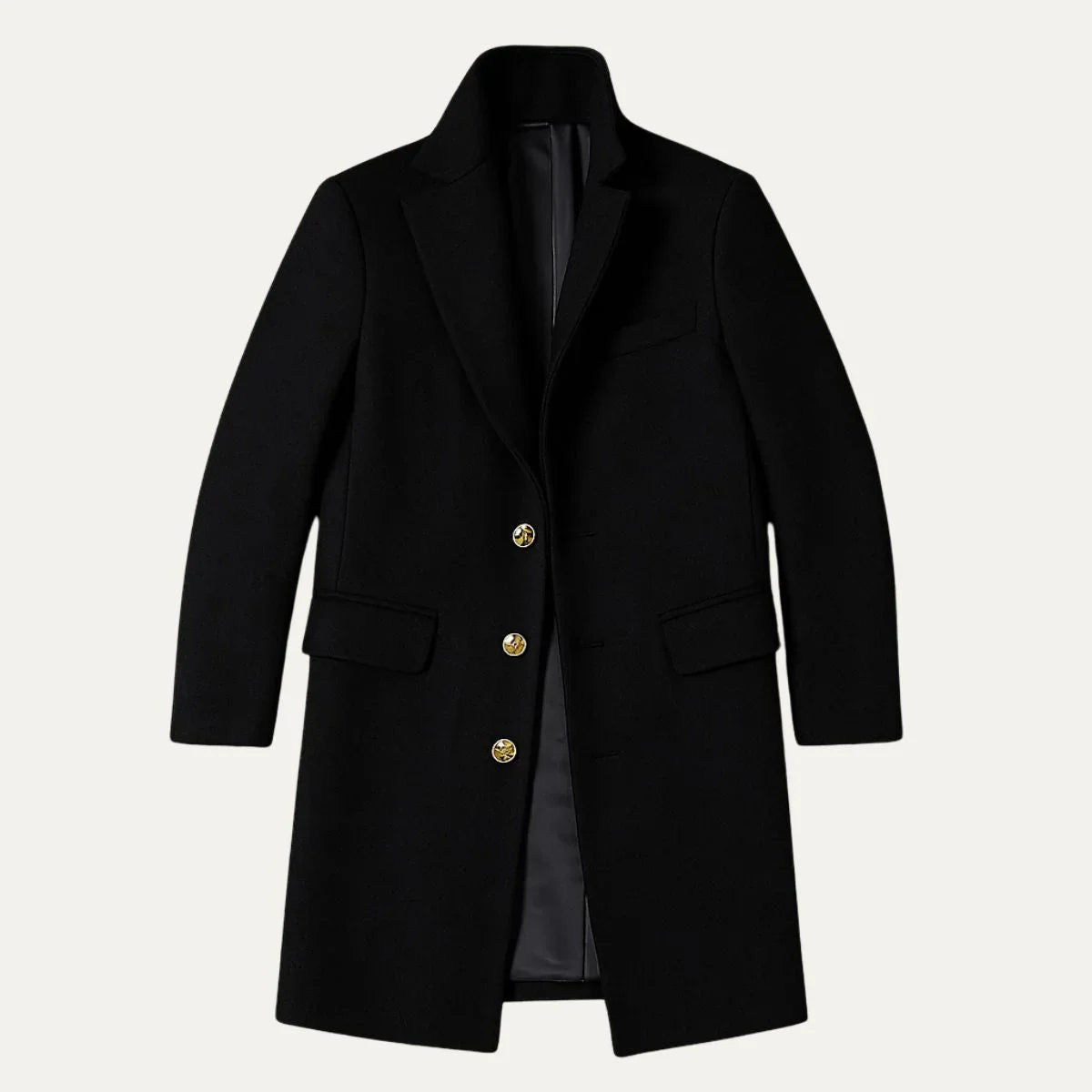 Herre Lang Trenchcoat Klassisk Stil
