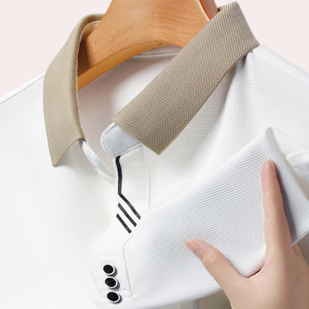Herre Langærmet Poloshirt i Klassisk Stil - Komfortabel og Åndbar Fritidstøj