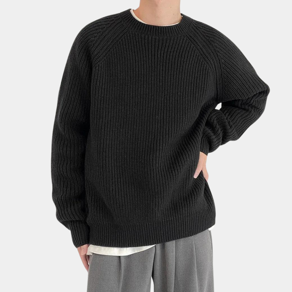Herre Langærmet Strikket Sweater Afslappet Stil