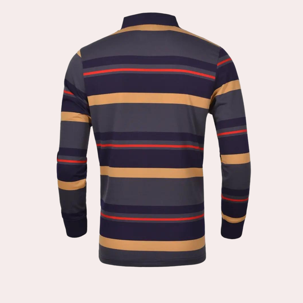 Mænds Langærmet T-shirt med Striber