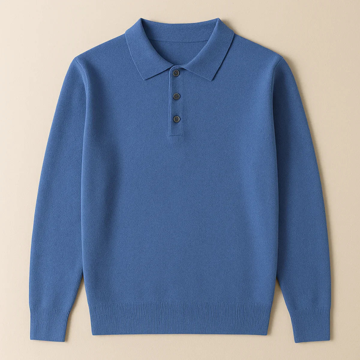 Herre Poloshirt Klassisk Stil 3-Knap Design